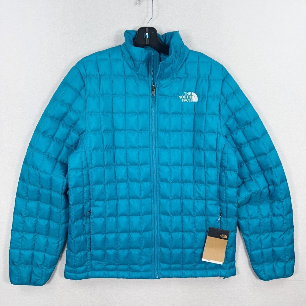 The North Face Mens Thermoball Eco Jacket Size L Mens Alkaline Blue Packable NWT